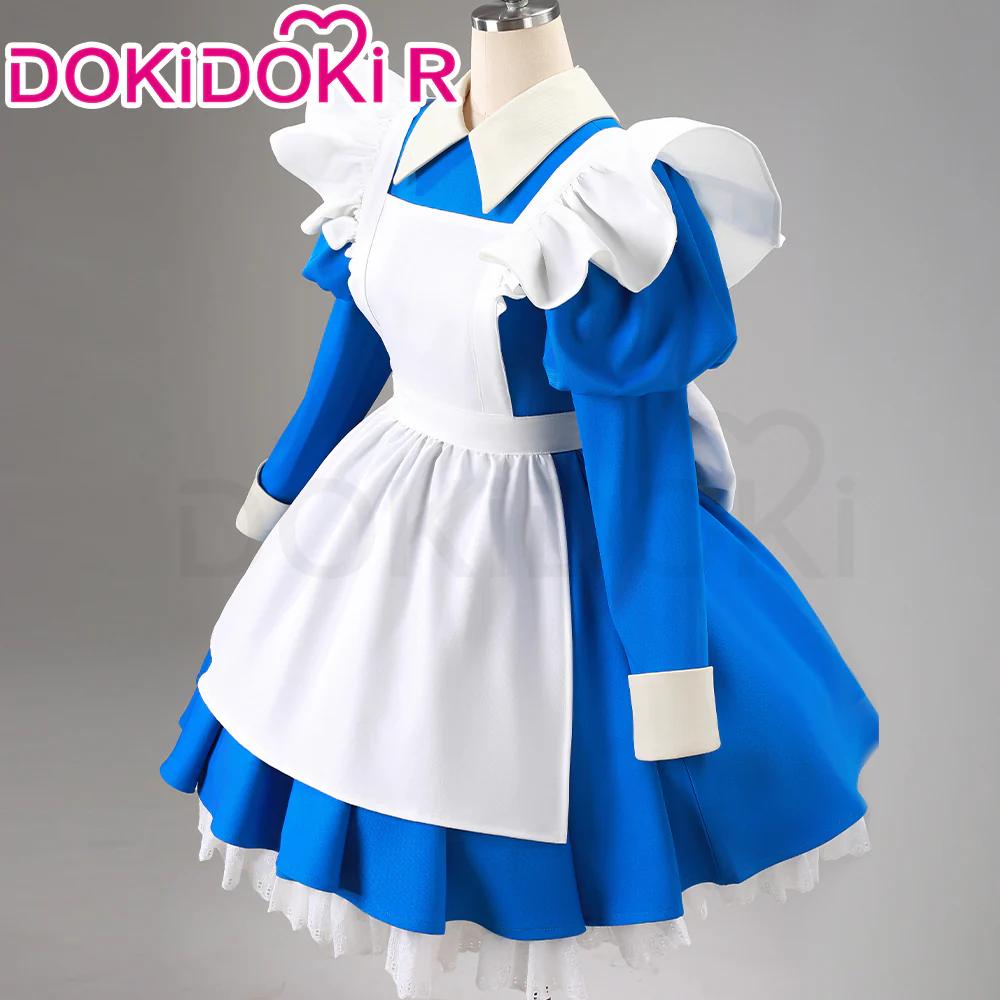 【In Stock】【Size XS-2XL】DokiDoki-R Anime Card Captor Sakura Cosplay Kinomoto Sakura Alice Costume White Blue Dress / Bow Accessory - Image 2