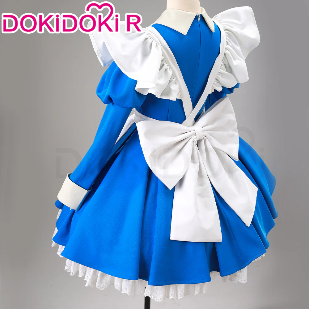 【In Stock】【Size XS-2XL】DokiDoki-R Anime Card Captor Sakura Cosplay Kinomoto Sakura Alice Costume White Blue Dress / Bow Accessory - Image 3