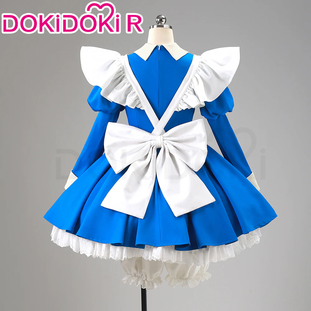 【In Stock】【Size XS-2XL】DokiDoki-R Anime Card Captor Sakura Cosplay Kinomoto Sakura Alice Costume White Blue Dress / Bow Accessory - Image 4