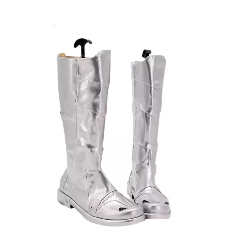【In Stock】Dokidoki Anime Cosplay Shoes Silver Boots - Image 2