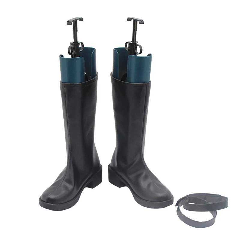 DokiDoki Anime Cosplay Black  Shoes Mid-heel Boots - Image 2