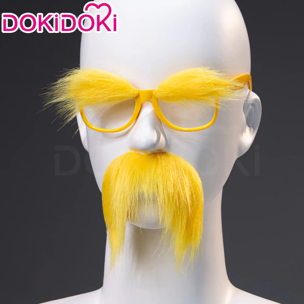 【In Stock】DokiDoki Anime The Lorax Cosplay Lorax Yellow Beard Glasses Halloween Funny Accessory