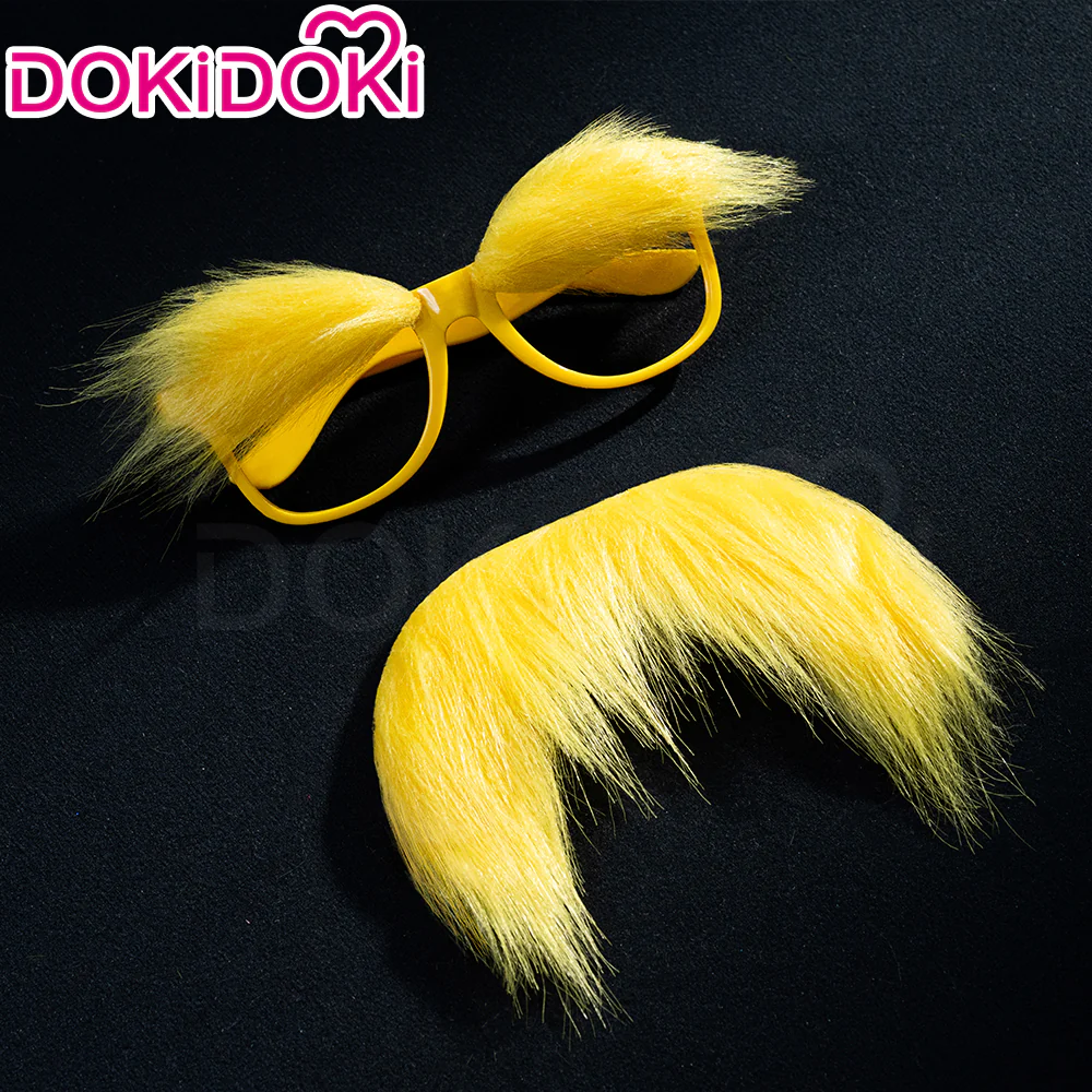 【In Stock】DokiDoki Anime The Lorax Cosplay Lorax Yellow Beard Glasses Halloween Funny Accessory - Image 2