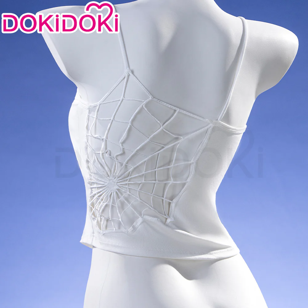 【In Stock】DokiDoki Cosplay Corset Spider Web Vest White / Black Costume Halloween - Image 2