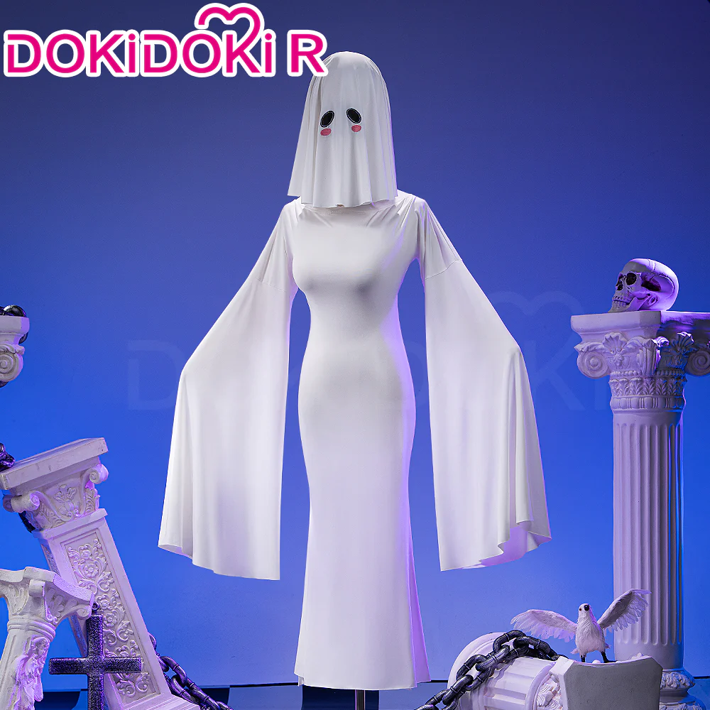 【In Stock】DokiDoki-R Cosplay Ghost Lady White Costume Bodysuit Halloween