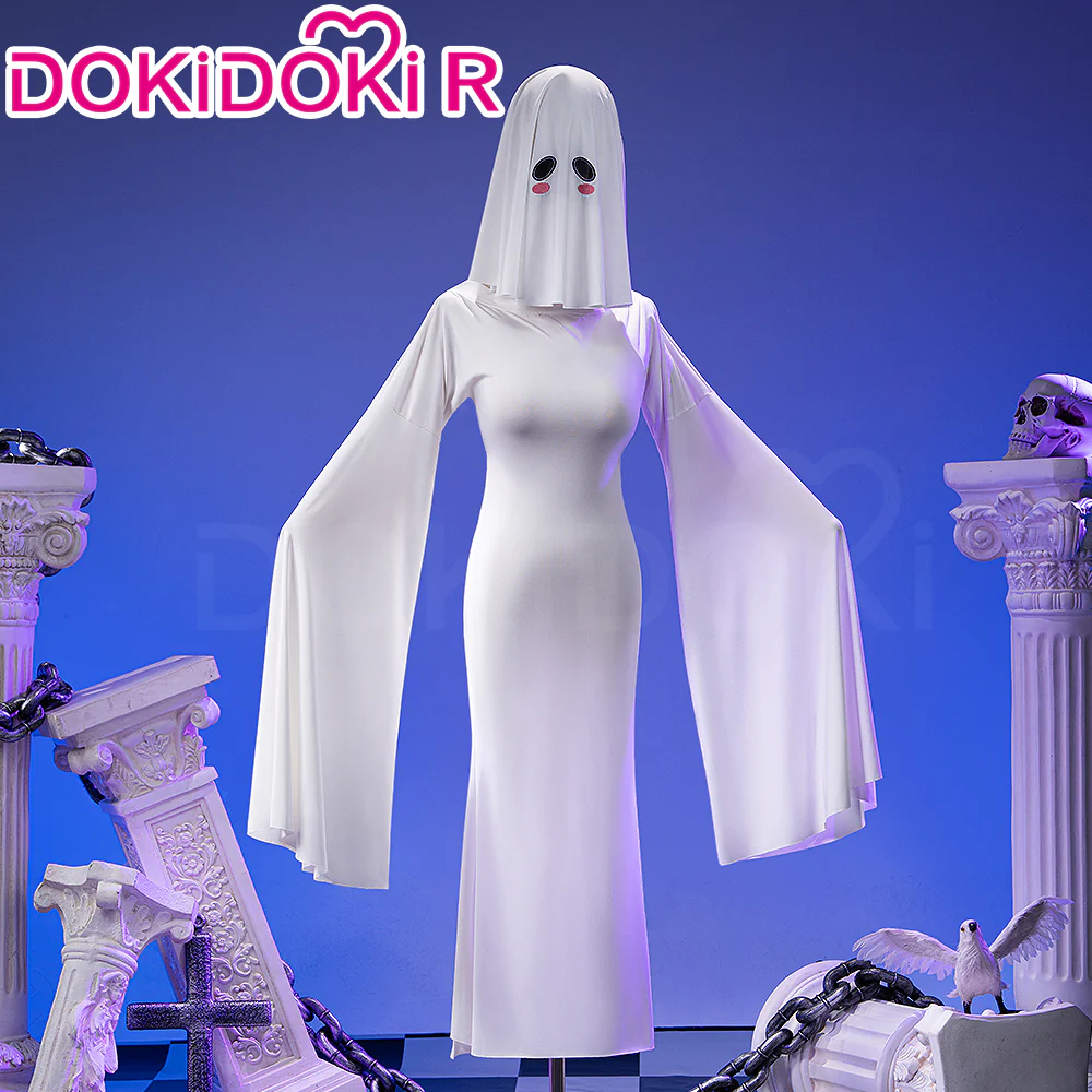 【In Stock】DokiDoki-R Cosplay Ghost Lady White Costume Bodysuit Halloween - Image 2