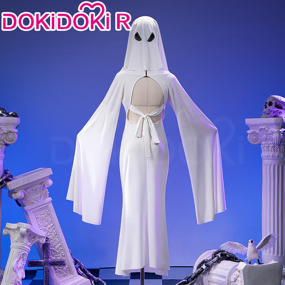 【In Stock】DokiDoki-R Cosplay Ghost Lady White Costume Bodysuit Halloween - Image 3