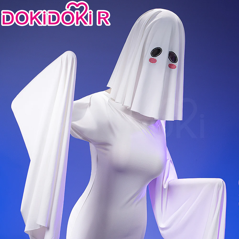 【In Stock】DokiDoki-R Cosplay Ghost Lady White Costume Bodysuit Halloween - Image 4