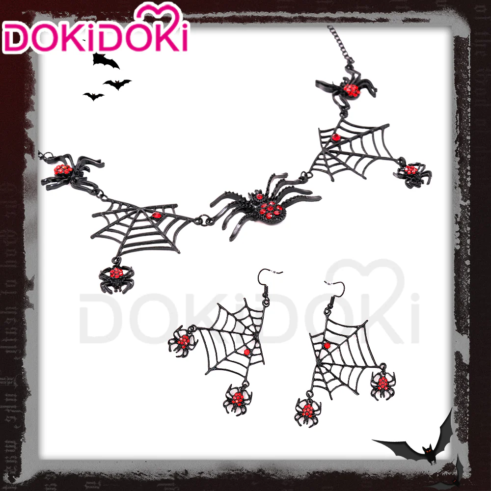 【In Stock】DokiDoki Cosplay Halloween Prop Spider Necklace / Earrings