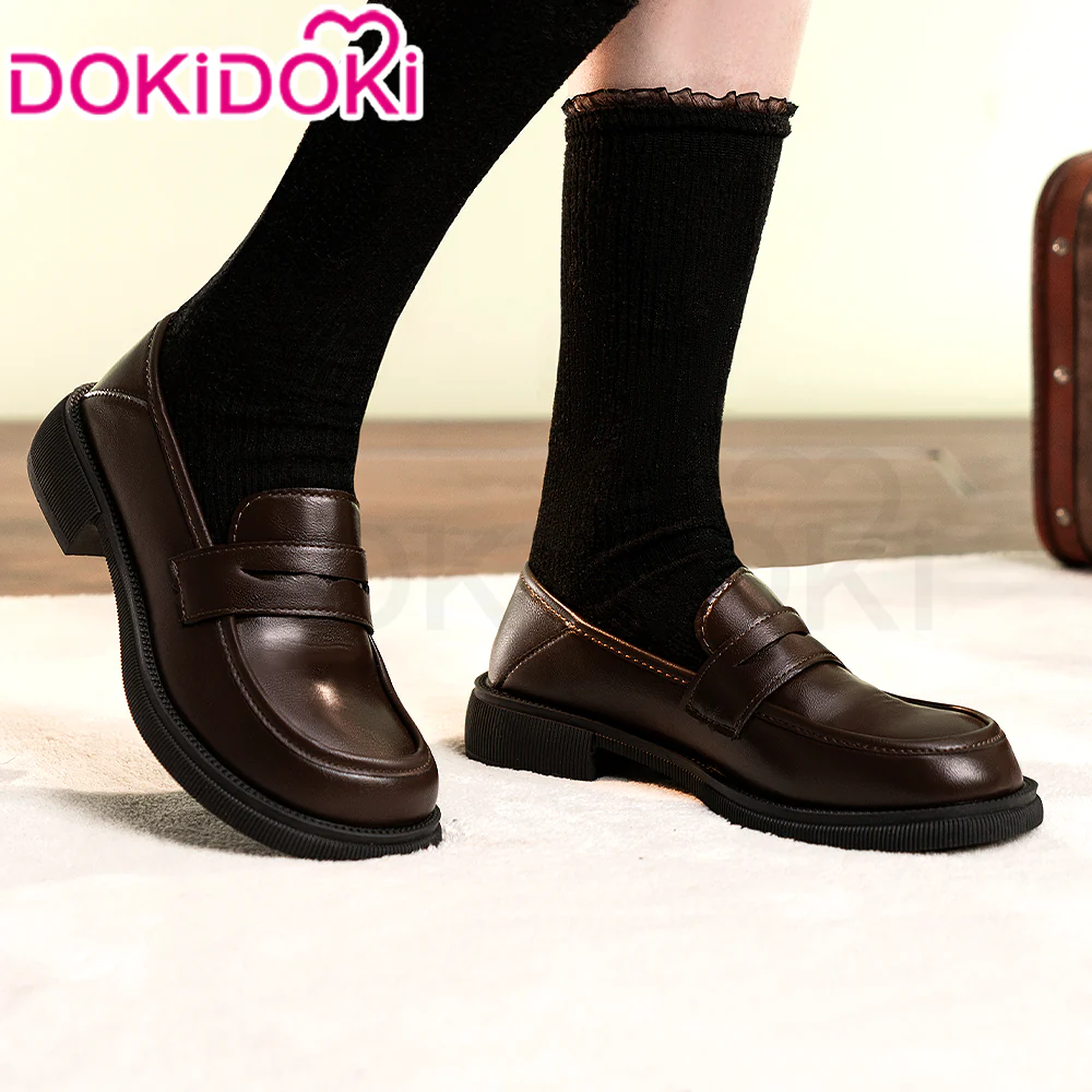 DokiDoki Cosplay Amana Riko / Iwato Suzume / Iki Hiyori / Ootori Emu JK Uniform Black / Brown / Nude Shoes - Image 6