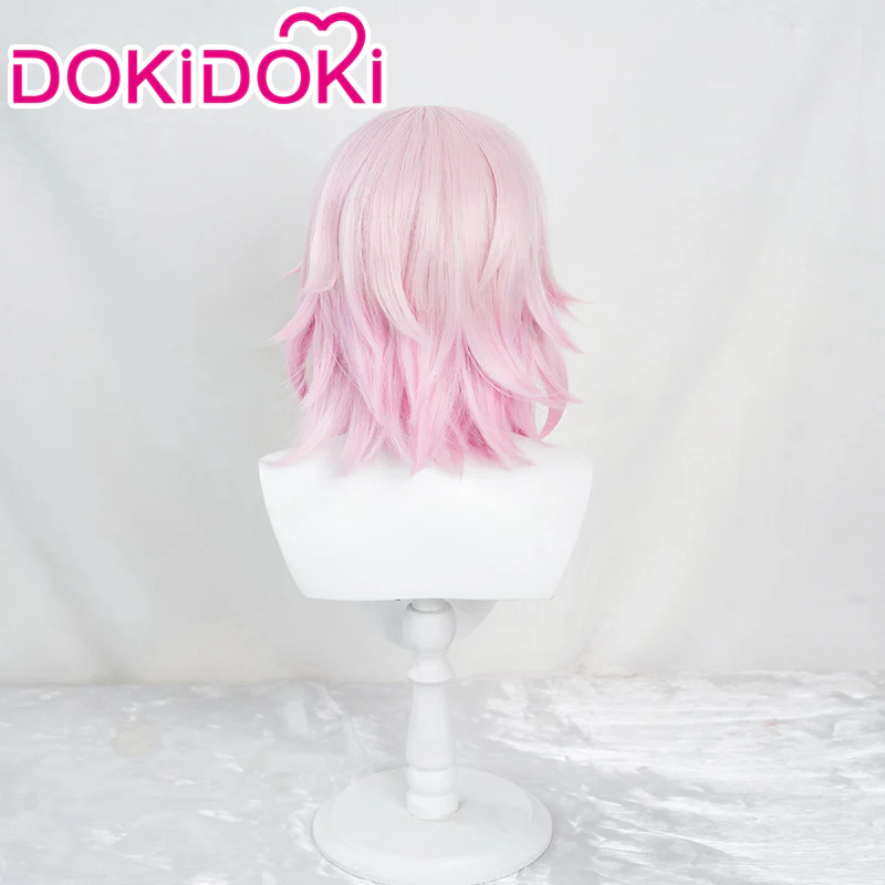 【Partially Ready For Ship】DokiDoki Game Honkai: Star Rail Cosplay March 7th  Wig / Earclip Short Pink Nascent Spring - Image 3