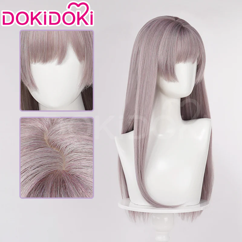【Partially Ready For Ship】DokiDoki Game Love And Deepspace Cosplay Main Character Wig / Earrings /Ear Clips Long Straight Pink/ Dark Green/ Black Hair MC - Image 3