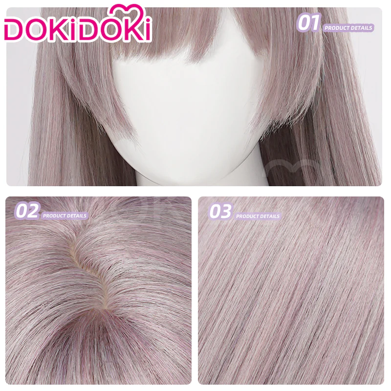 【Partially Ready For Ship】DokiDoki Game Love And Deepspace Cosplay Main Character Wig / Earrings /Ear Clips Long Straight Pink/ Dark Green/ Black Hair MC - Image 4