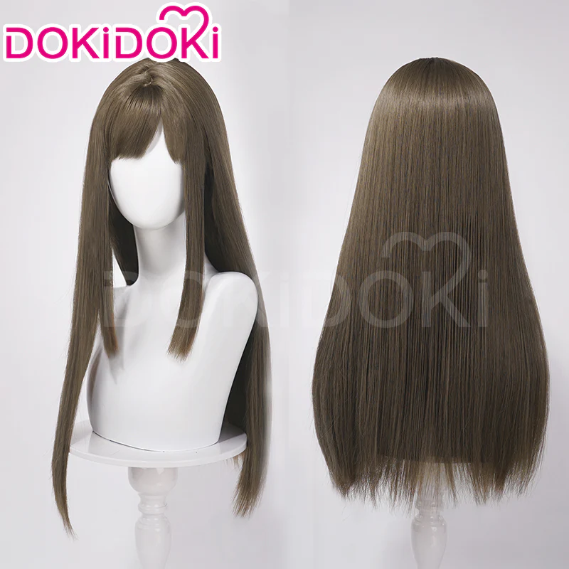 【Partially Ready For Ship】DokiDoki Game Love And Deepspace Cosplay Main Character Wig / Earrings /Ear Clips Long Straight Pink/ Dark Green/ Black Hair MC - Image 5