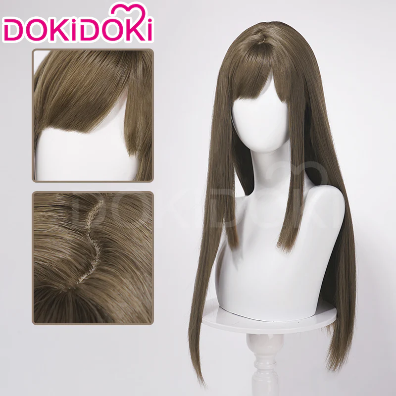 【Partially Ready For Ship】DokiDoki Game Love And Deepspace Cosplay Main Character Wig / Earrings /Ear Clips Long Straight Pink/ Dark Green/ Black Hair MC - Image 6