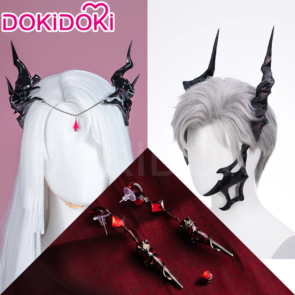 【In Stock】DokiDoki Game Love And Deepspace Cosplay Protagonist Main Character / Sylus Prop Horns Abyssal Shadow Headwear Abysm Sovereign Companion Headwear
