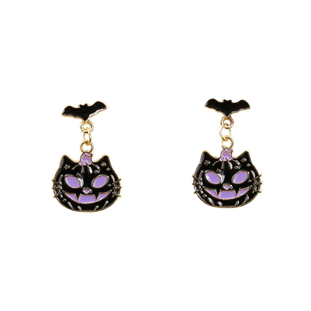 【Partial Ready For Ship】【In Stock】DokiDoki Halloween Spider / Skull / Ghost / Witch Hat / Bat / Cross / Cat Earrings - Image 10
