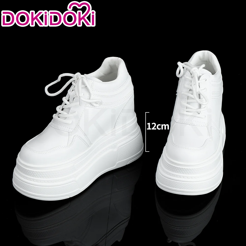 【12CM】DokiDoki Height Increasing Shoes / Elevator Shoes Martin Boots Black White 12CM Platform Shoes - Image 7