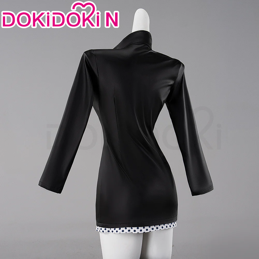 【Partially Ready For Ship】DokiDoki-N Anime Cosplay Black Dress Blue Dots Suit Women Costume - Image 2
