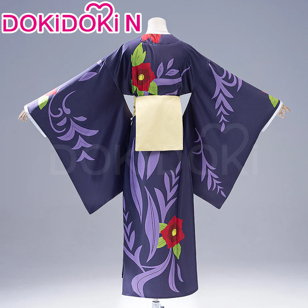 【In Stock】DokiDoki-N Anime Cosplay Costume Purple Red Kimono - Image 2