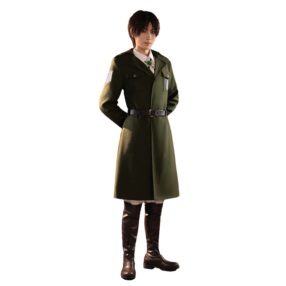 【In Stock】【Size S-2XL】 DokiDoki-R Anime Cosplay Dark Green Coat Costume - Image 5