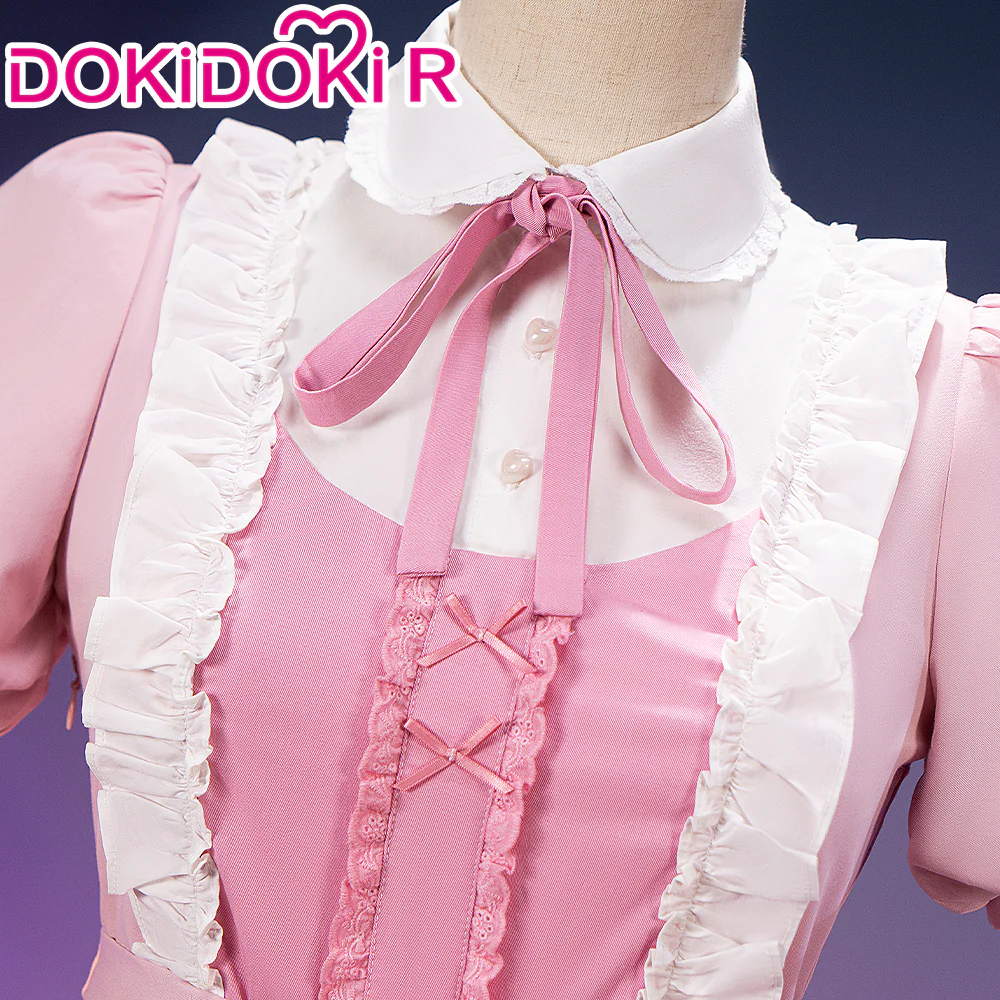【Partially Ready For Ship】DokiDoki-R Anime Cosplay Costume Pink Date Dress - Image 4