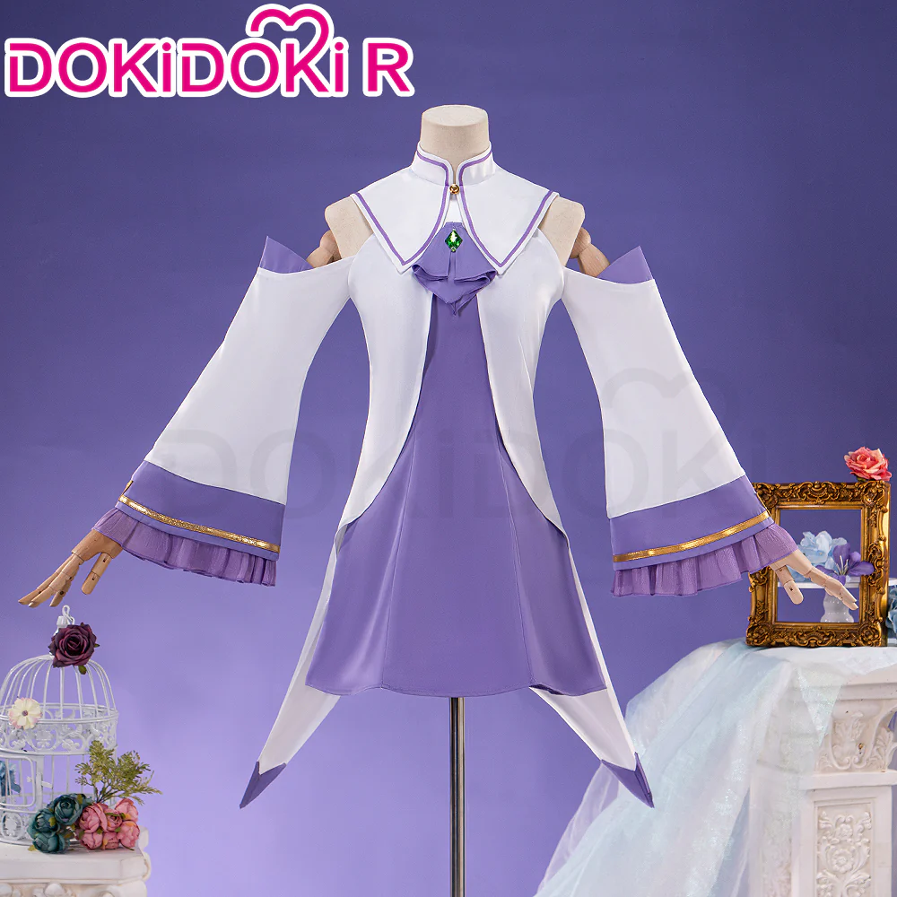 【In Stock】DokiDoki-R Anime Cosplay Costume Purple Cute Dress