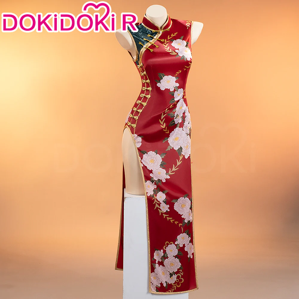 【In Stock】DokiDoki-R Anime Cosplay Costume Red Cheongsam