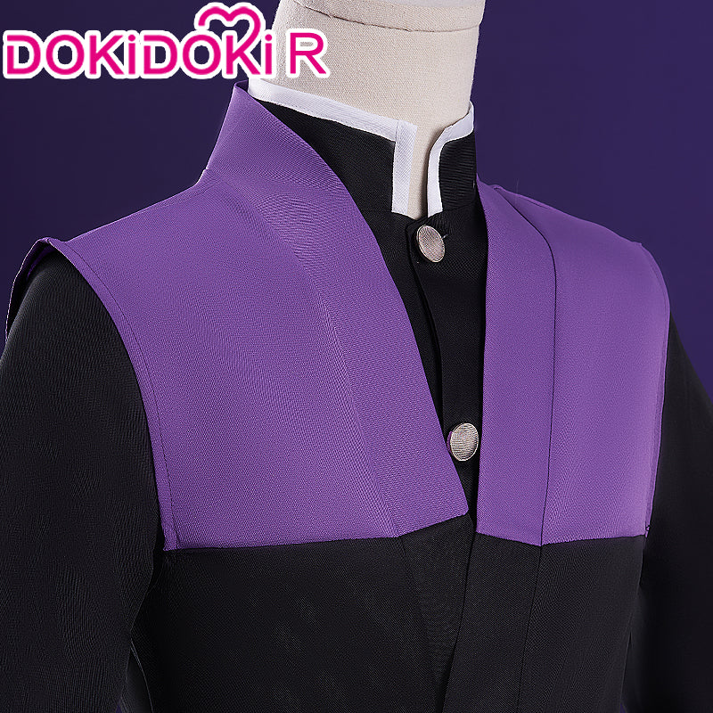 【Size S-2XL】DokiDoki-R Anime Cosplay Costume Purple Black Uniform - Image 4