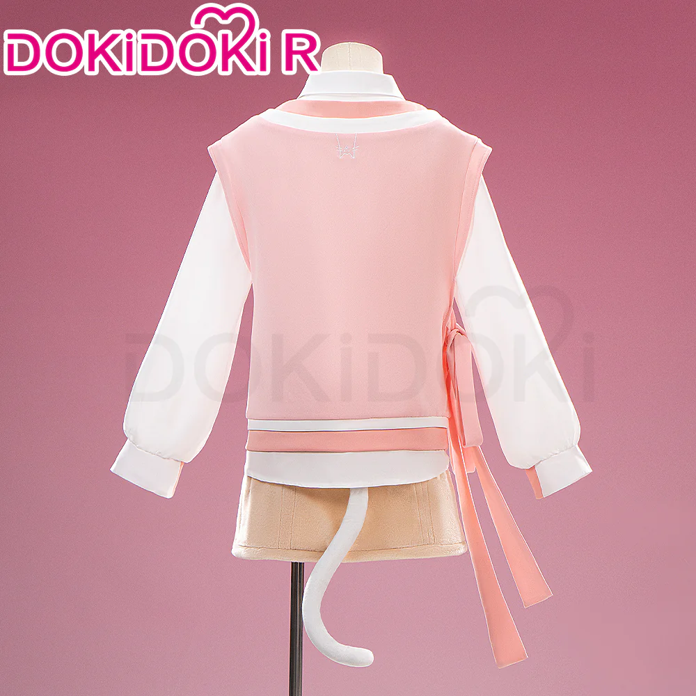 【In Stock】DokiDoki-R Game Cosplay Costume Daily Casual Wear Female Cute White Kitty - Image 3
