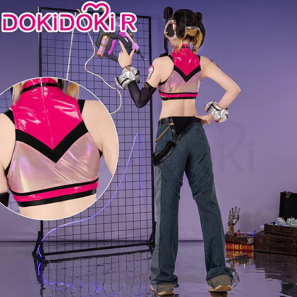 【In Stock】DokiDoki-R Game Cosplay Costume Pink Girl Group - Image 3