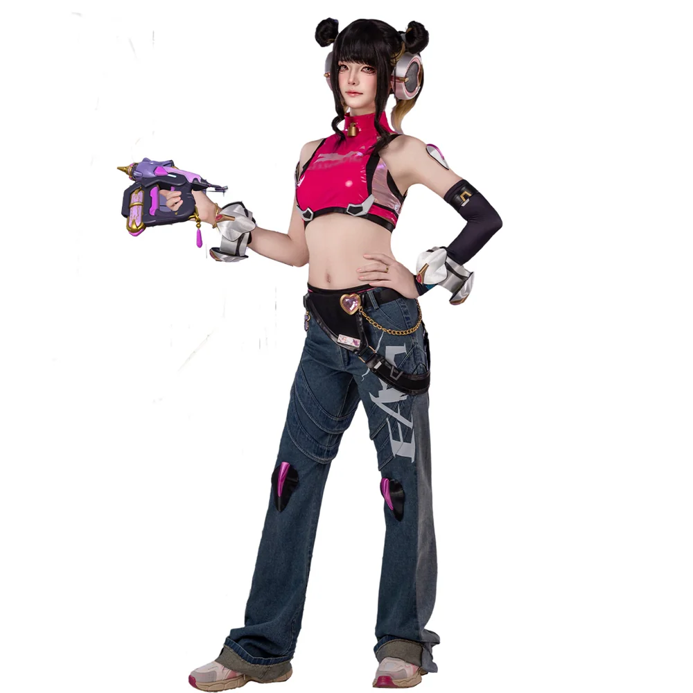 【In Stock】DokiDoki-R Game Cosplay Costume Pink Girl Group - Image 7