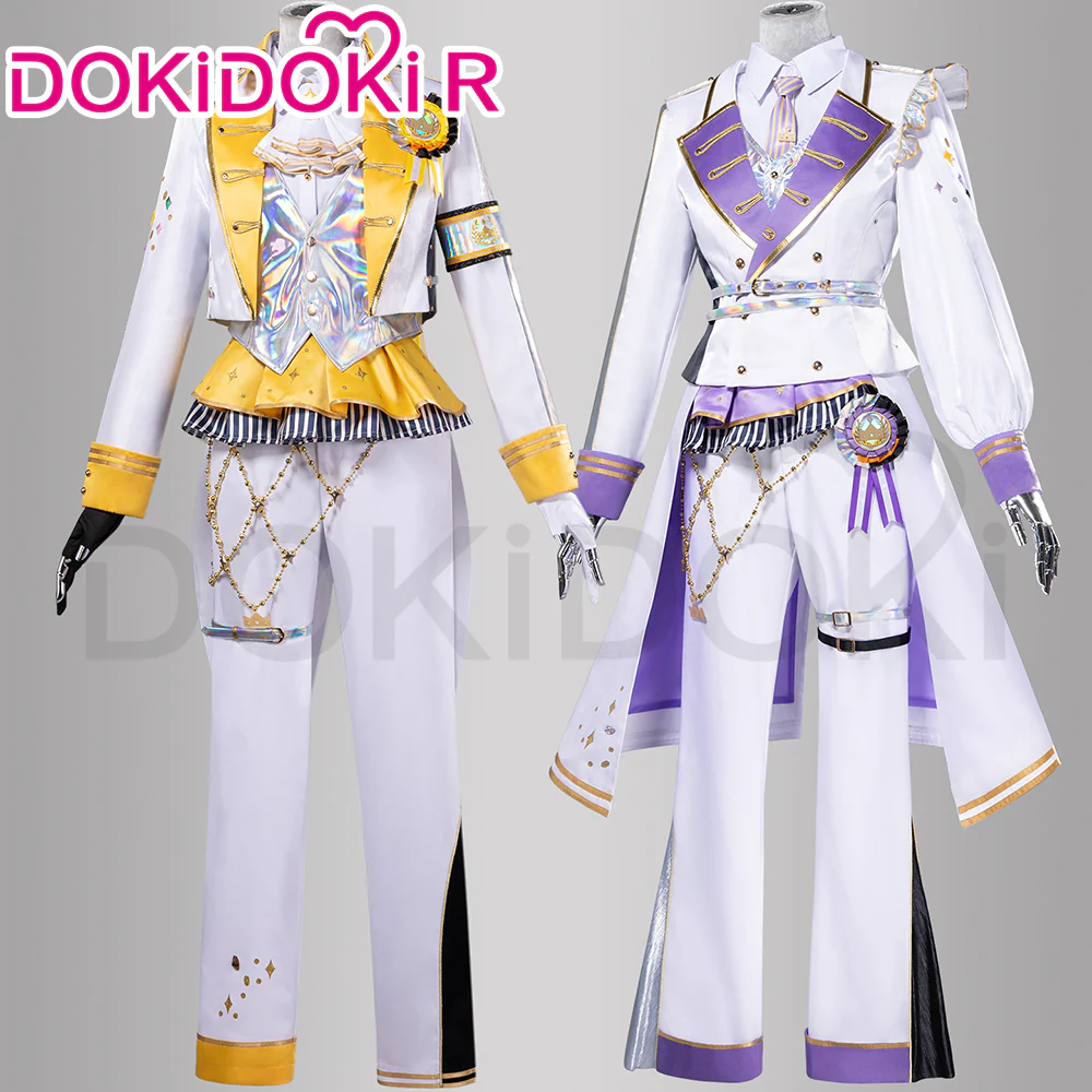 【Partially In Stock】DokiDoki-R Game Cosplay White Purple Yellow Costume Thanks Festival