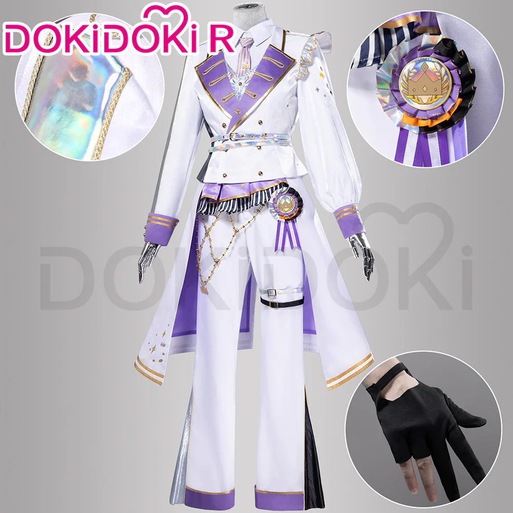 【Partially In Stock】DokiDoki-R Game Cosplay White Purple Yellow Costume Thanks Festival - Image 2