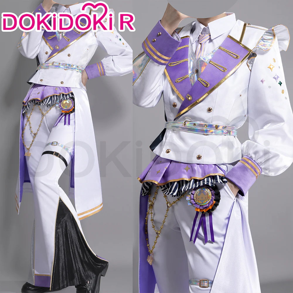 【Partially In Stock】DokiDoki-R Game Cosplay White Purple Yellow Costume Thanks Festival - Image 3