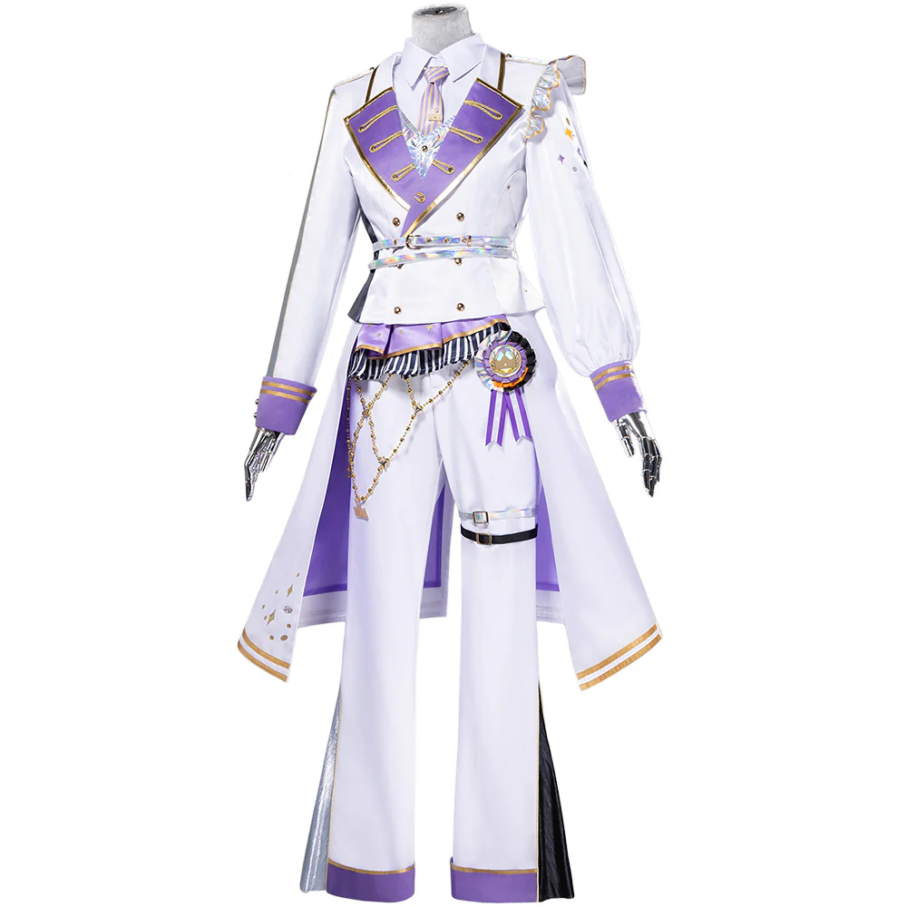 【Partially In Stock】DokiDoki-R Game Cosplay White Purple Yellow Costume Thanks Festival - Image 4