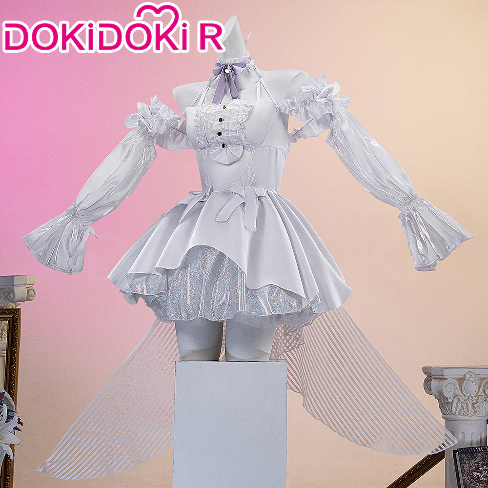 【In Stock】DokiDoki-R Game Cosplay White Dress Costume