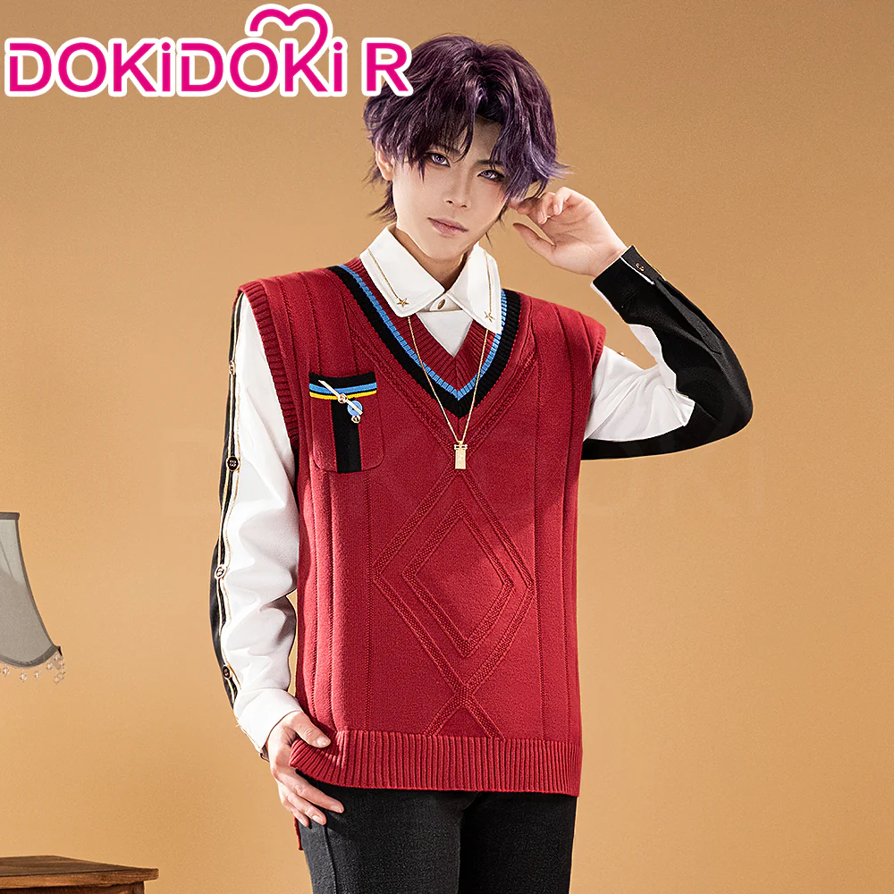 【In Stock】DokiDoki-R Game Love and Deepspace Cosplay Rafayel Costume Red Sweater