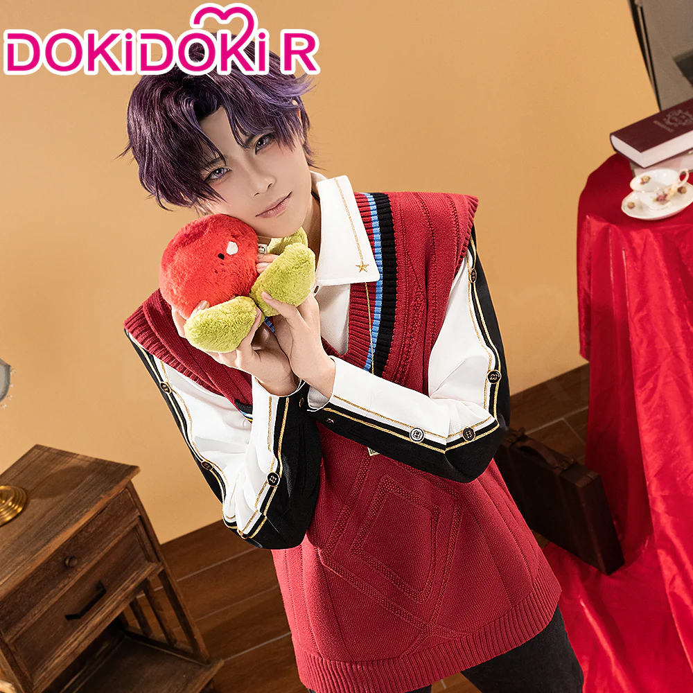 【In Stock】DokiDoki-R Game Love and Deepspace Cosplay Rafayel Costume Red Sweater - Image 2