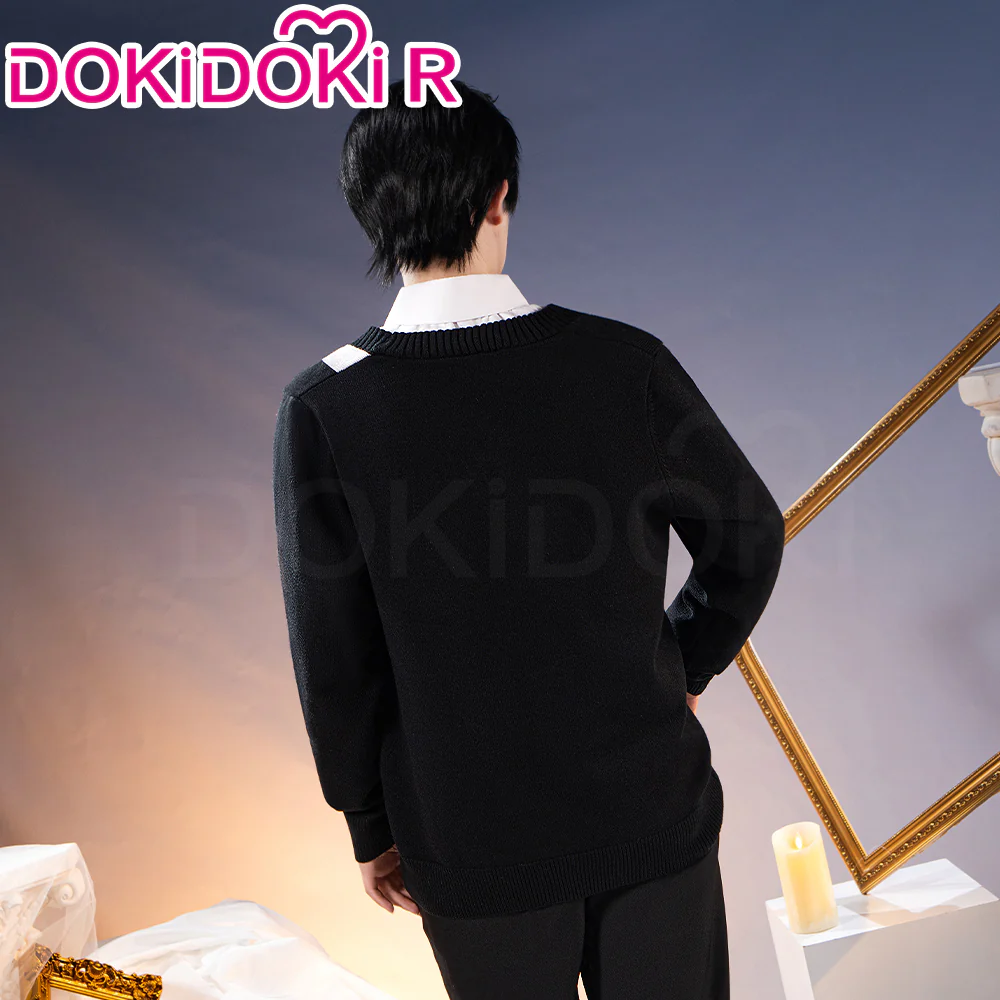 【In Stock】DokiDoki-R Game Love And Deepspace Cosplay Zayne Costume Daily Black Cardigan Sweater - Image 3