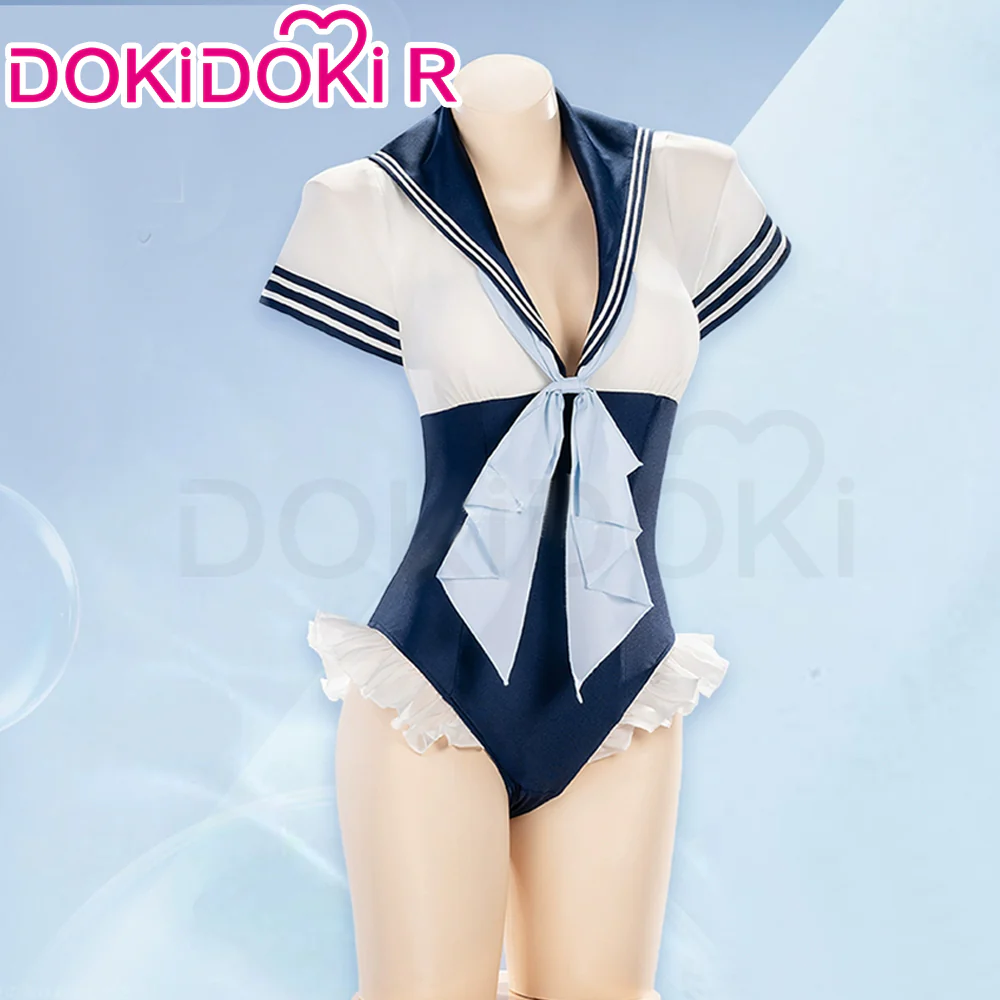 【In Stock】DokiDoki-R Manga Anime Cosplay Kiitagaawa Maariin Costume Navy Swimsuit - Image 2