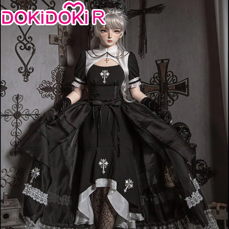 【Partial Size Ready For Ship】【In Stock】【HALLOWEEN  SELECTION 】DokiDoki-R  Nun Prayers Lolita Costume Halloween Black