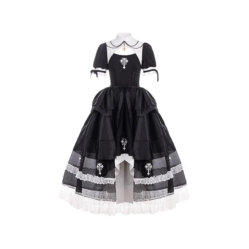 【Partial Size Ready For Ship】【In Stock】【HALLOWEEN  SELECTION 】DokiDoki-R  Nun Prayers Lolita Costume Halloween Black - Image 5