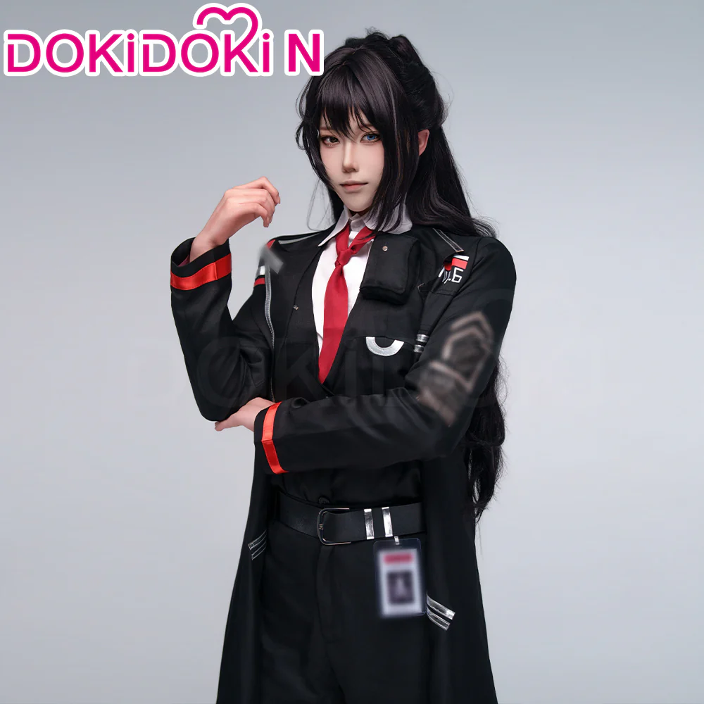 【Size XS-3XL】DokiDoki-N Game Cosplay Black Red Suit Costume - Image 3