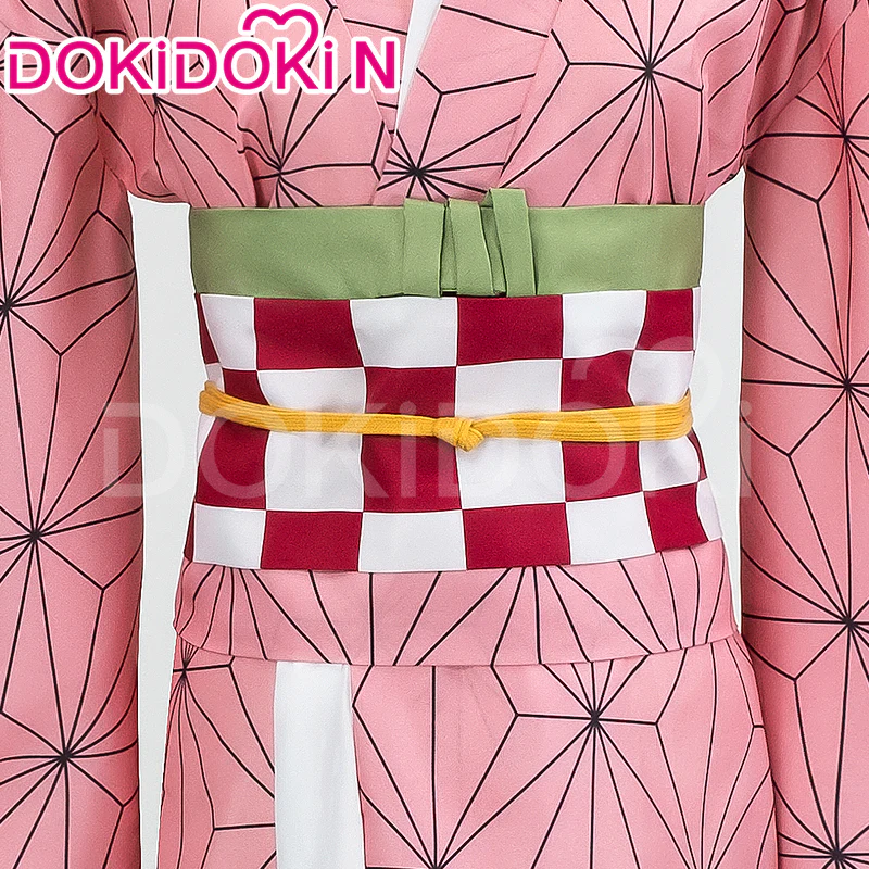 【In Stock】【Size S-2XL】DokiDoki-N Anime Cosplay Costume Women Pink Kimono Black Coat Halloween - Image 4
