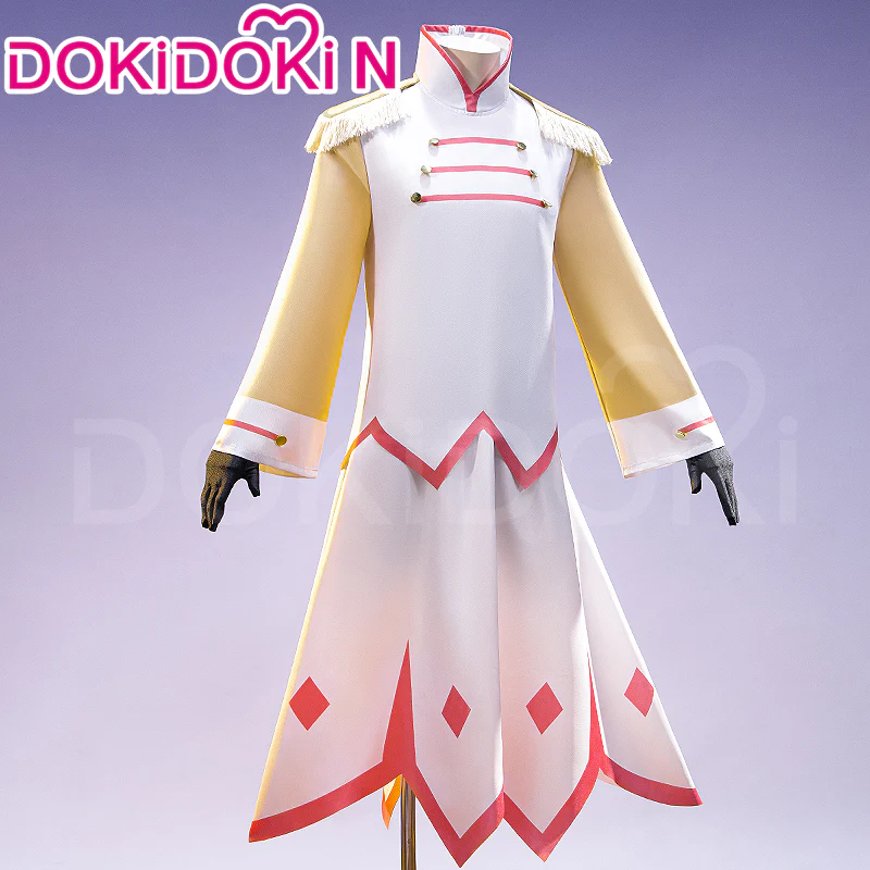 【In Stock】【Size S-2XL】DokiDoki-N Anime Cosplay White Costume Yellow Long-Sleeved Dress Red Hat - Image 3