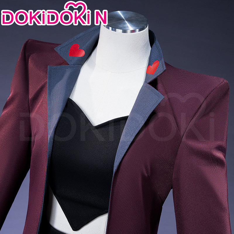 【In Stock】【Size S-2XL】DokiDoki-N Anime Cosplay Costume Dark Red Heart Coat - Image 3