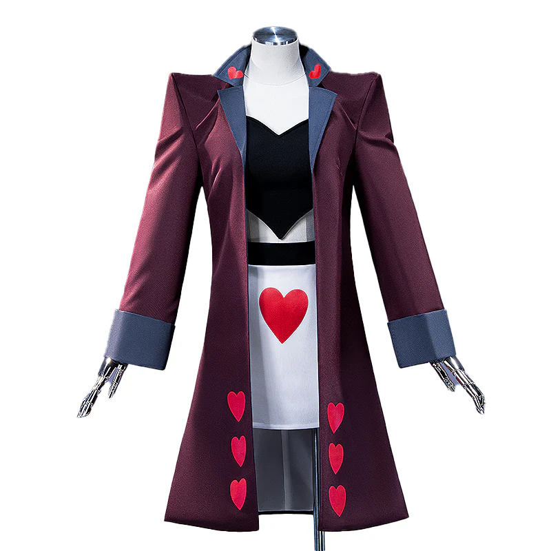 【In Stock】【Size S-2XL】DokiDoki-N Anime Cosplay Costume Dark Red Heart Coat - Image 5