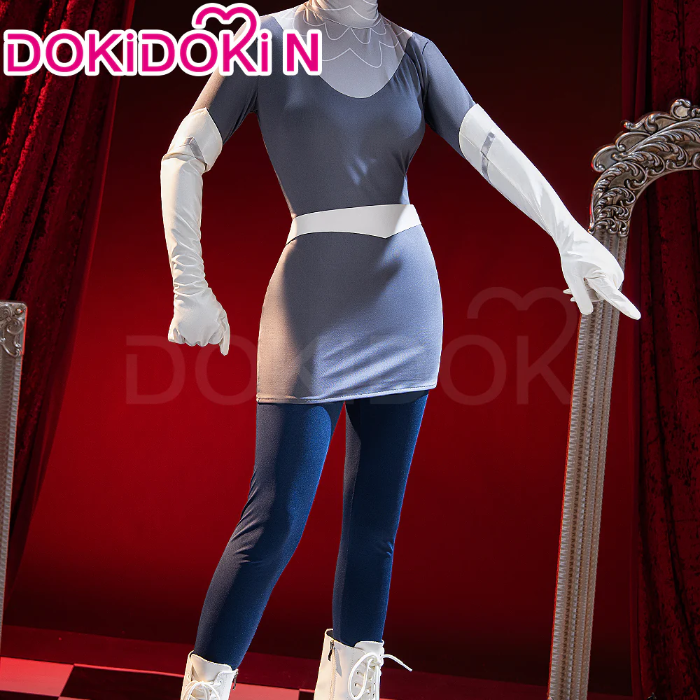 【Partially Ready For Ship】【Size S-2XL】DokiDoki-N Anime Hell Hotel Cosplay Green Dress Blue Pants Costume - Image 2