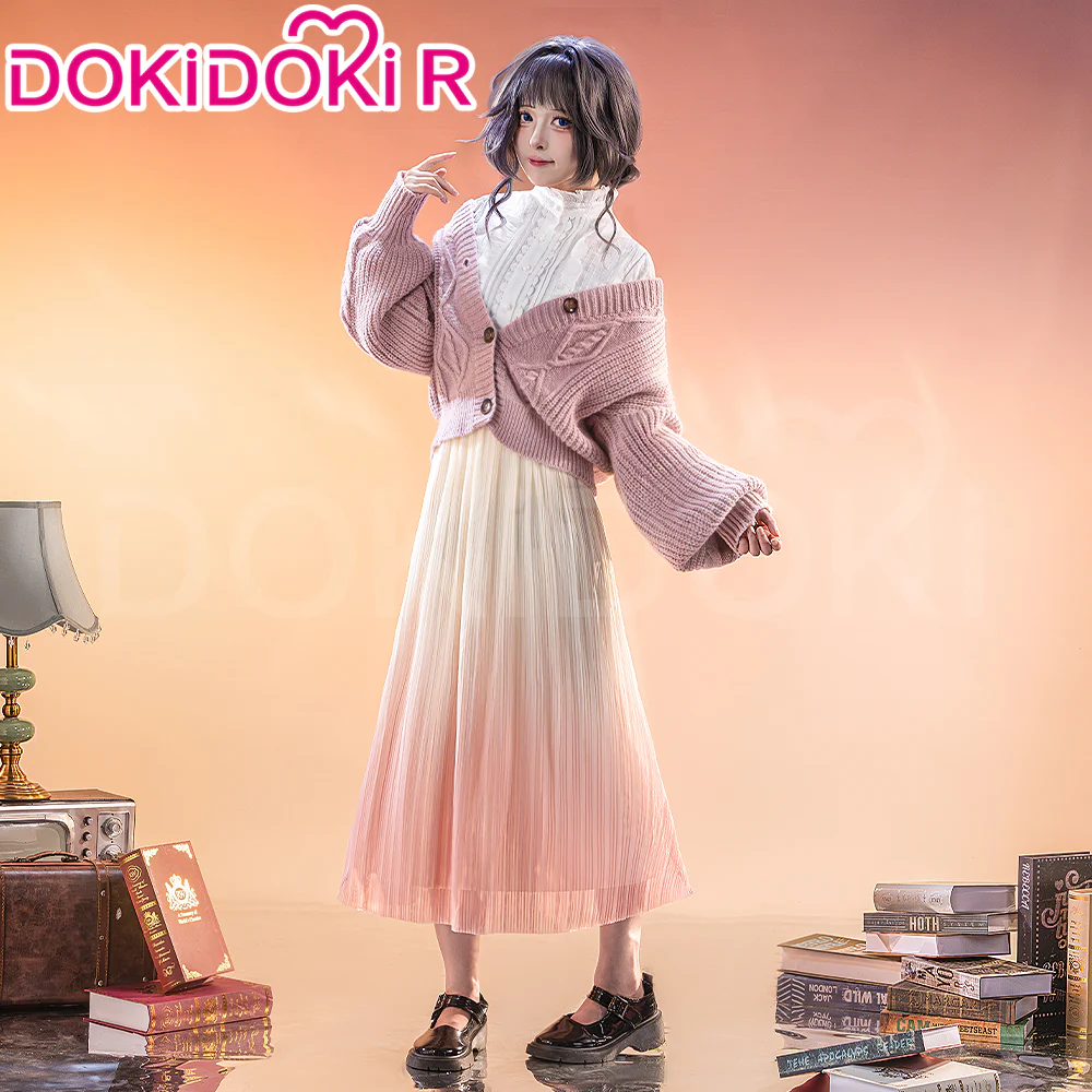 【In Stock】DokiDoki-R Anime The Fragrant Flower Blooms With Dignity Cosplay Waguri Kaoruko Costume Pink Date Dress Kaoru Hana wa Rin to Saku - Image 2